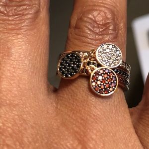 Henri Bendel Three Stack Crystal Ring